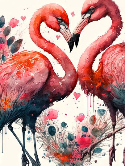 Flamingo Valentine iPhone Case