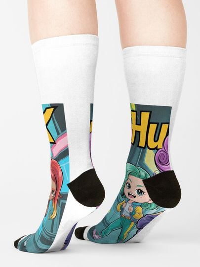Huntrix Squad – Kawaii Anime Superstars Unite! Socks