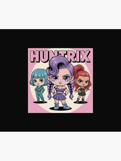 Minimalist Huntrix Portrait - Pastel Soft K-pop Wall Art Fleece Blanket, Gift For Fan