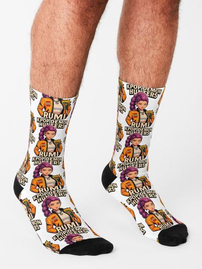 K-Pop Demon Hunters art Rumi Socks, Gift For Fan