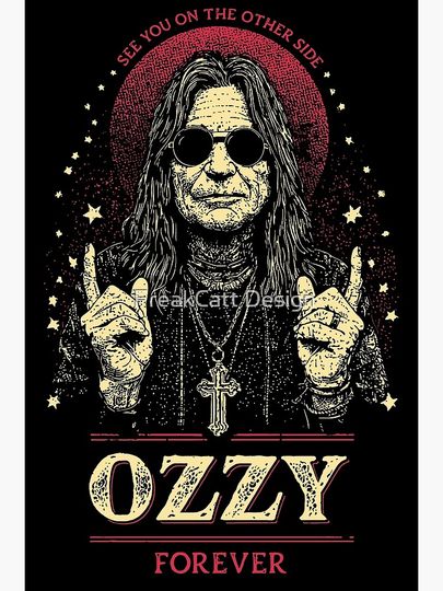 Ozzy Osbourne Black T-shirt Poster