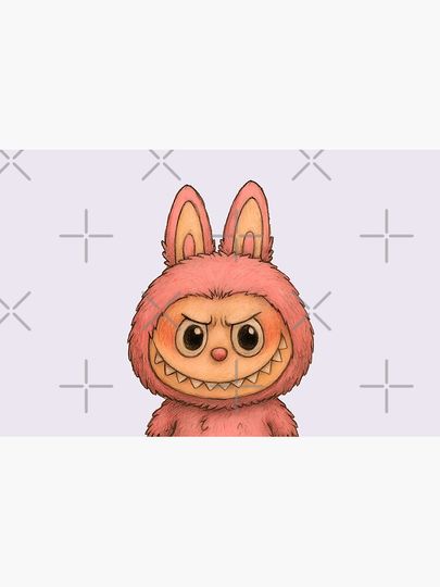 Pink Labubu Zipper Pouch, Cute Bags Gift, Gift for Fan