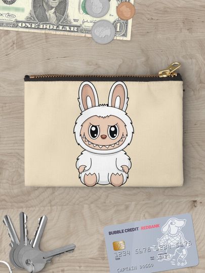 Cute Labubu Zipper Pouch, Cute Bags Gift, Gift for Fan