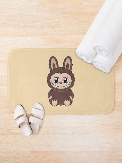Cute Labubu Bath Mat, For Bathroom, For Kitchen