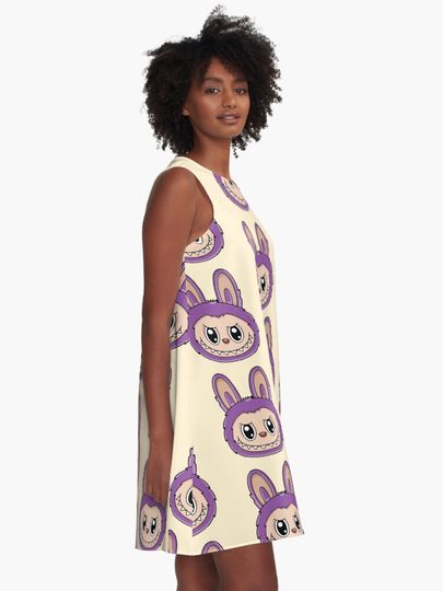 Cute Labubu A-Line Dress, Gift for Her