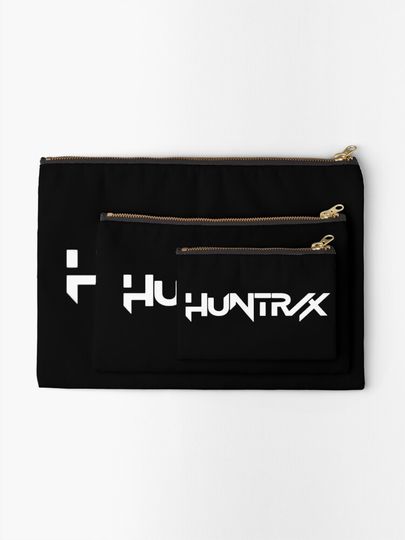 Huntr/x Logo - Plain White Zipper Pouch