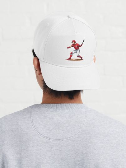 Red team Baseball Hitter  Cap