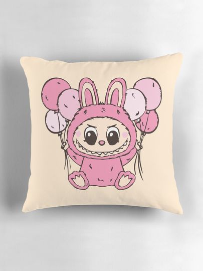 Cute Labubu Pillow, Cute Labubu Pillows Gift, Gift for Fan