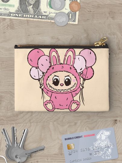 Cute Labubu Zipper Pouch, Cute Bags Gift, Gift for Fan