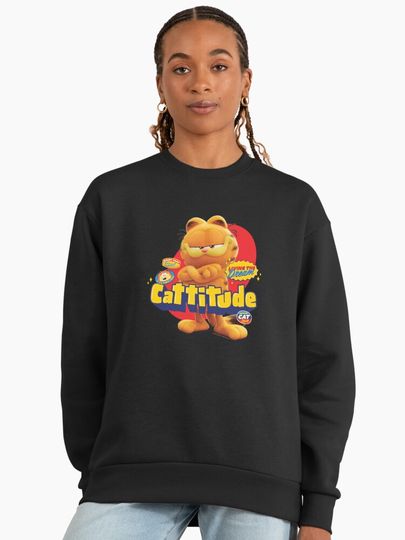 The Garfield Movie Cattitude Sassy Garfield Portrait Premium Sweatshirt