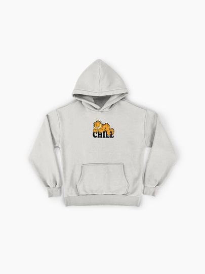 Garfield Vintage Retro Lazy Cat Bold Chill Logo Premium Hoodie