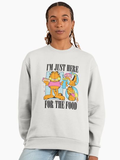Garfield I'm Just Here For The Food Vintage Snack Panels Premium Sweatshirt