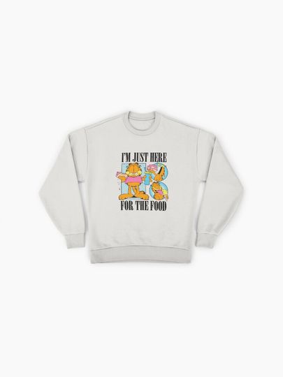Garfield I'm Just Here For The Food Vintage Snack Panels Premium Sweatshirt