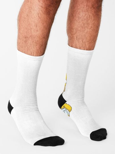 Homer Simpson Socks, Simpson Funny, Gift for Fan