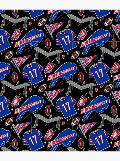Buffalo Bills Josh Allen pattern (black) Backpack