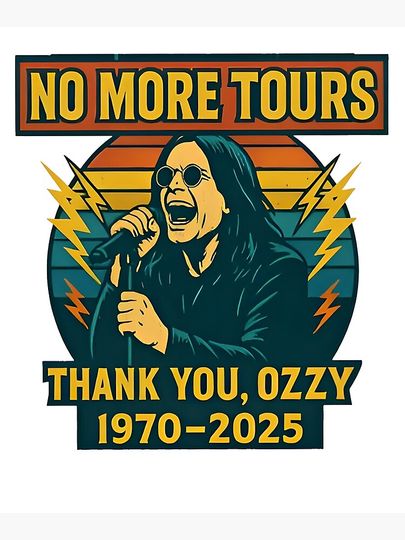 RIP Ozzy Osbourne Poster - Rock Legend 1970–2025 No More Tour Tribute Wall Art