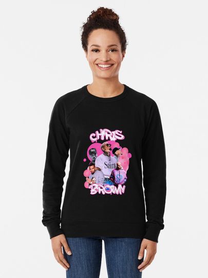 Chris brown tour Lightweight Sweatshirt