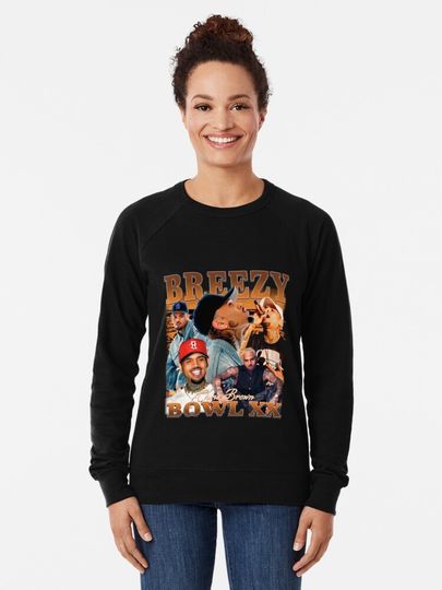 Chris brown tour Lightweight Sweatshirt