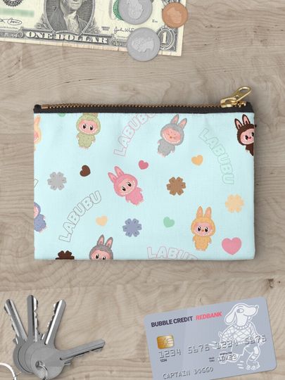 Labubu Pattern V1 Zipper Pouch, Cute Bags Gift, Gift for Fan