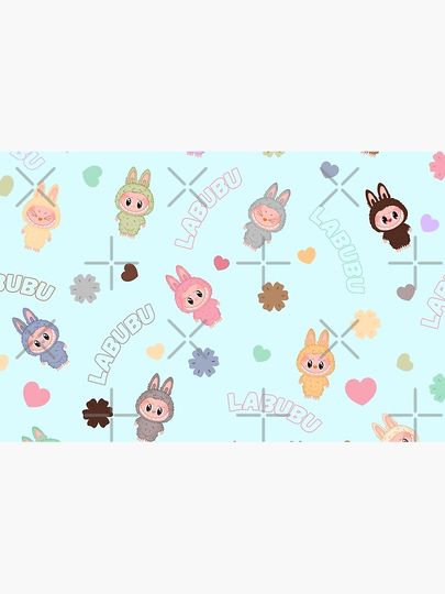 Labubu Pattern V1 Zipper Pouch, Cute Bags Gift, Gift for Fan