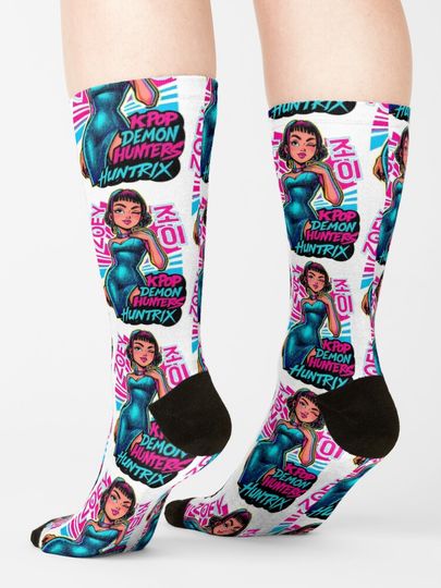 K-Pop Demon Hunters art Zoey Socks, Gift For Fan