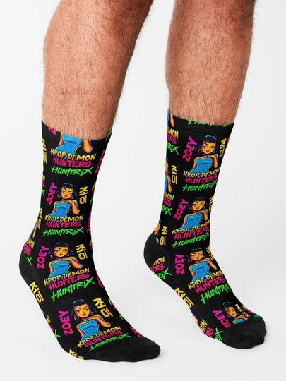 K-Pop Demon Hunters art Zoey Socks