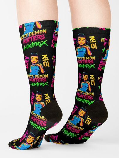 K-Pop Demon Hunters art Zoey Socks