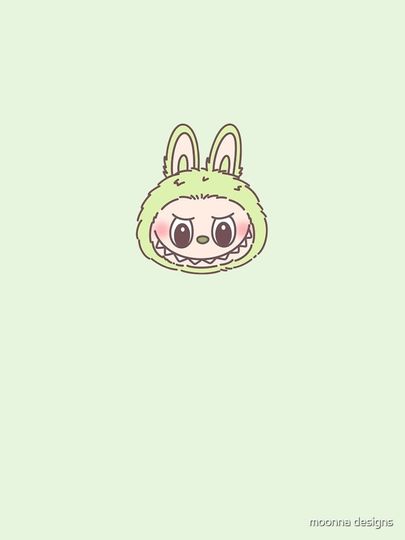 Green Cute Labubu Head A-Line Dress, Gift for Her