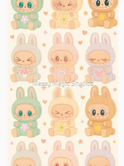 Labubu Bear Stare Pullover Hoodie