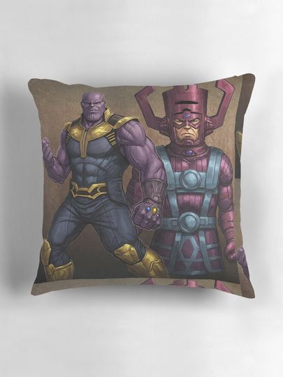 Titans Clash: Thanos vs. Galactus Pillow
