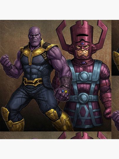 Titans Clash: Thanos vs. Galactus Pillow