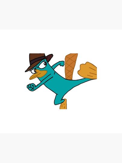Perry the Platypus outline art  Throw Blanket