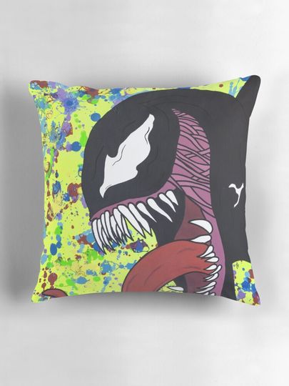 Symbiote Splatter Pillow