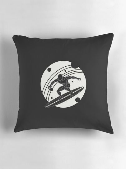 Silver Surfer Minimalist  Pillow