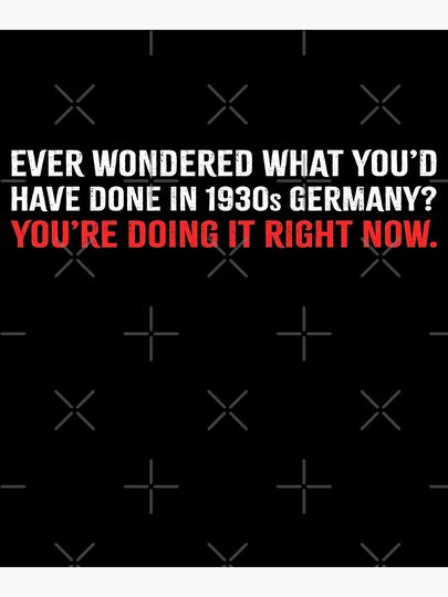 Ever Wondered What You Would Have Done In 1930s Germany Fascism - Anti Trump Poster