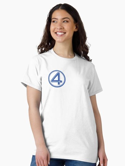 Fantastic Four Superhero Logo Graphic Tee
