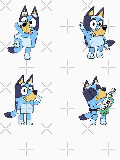 BlueyDad Characters, Bandit Heeler Set Classic T-Shirt