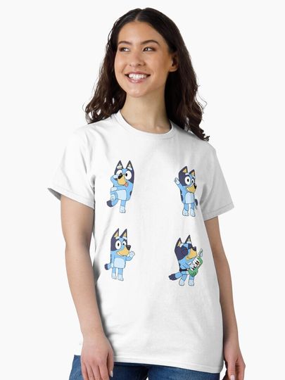 BlueyDad Characters, Bandit Heeler Set Classic T-Shirt