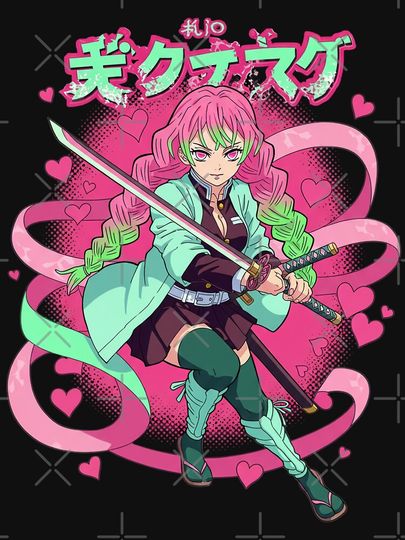 Mitsuri kanroji  Classic T-Shirt, Fan Art Anime Design Classic T-Shirt