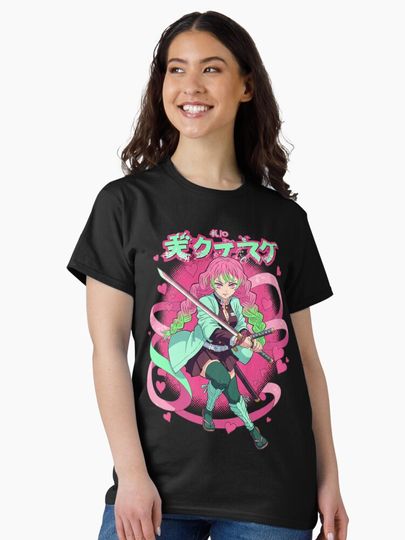 Mitsuri kanroji  Classic T-Shirt, Fan Art Anime Design Classic T-Shirt
