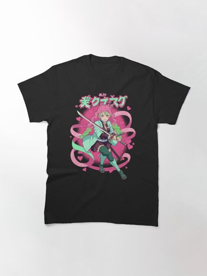 Mitsuri kanroji  Classic T-Shirt, Fan Art Anime Design Classic T-Shirt