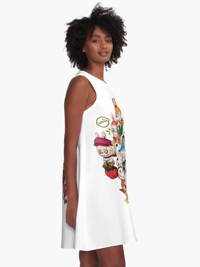 labubu and friends A-Line Dress, Gift for Her