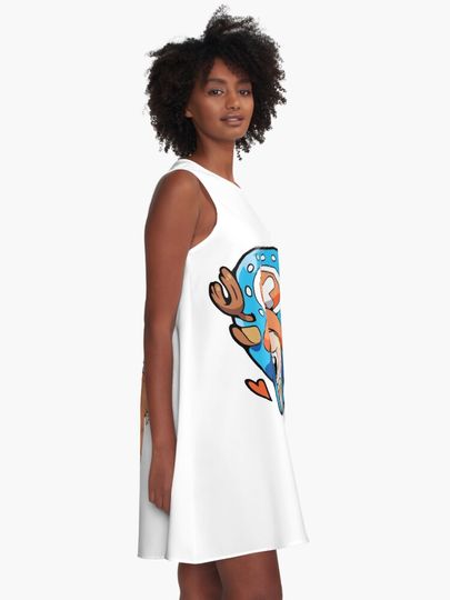 Cute labubu A-Line Dress, Gift for Her