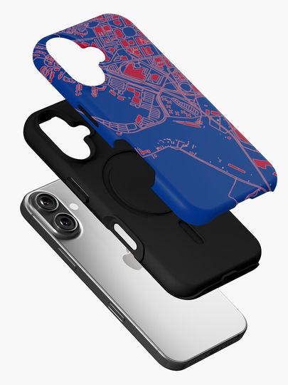 Buffalo City Plan Map Art iPhone Case, Gift For Fan