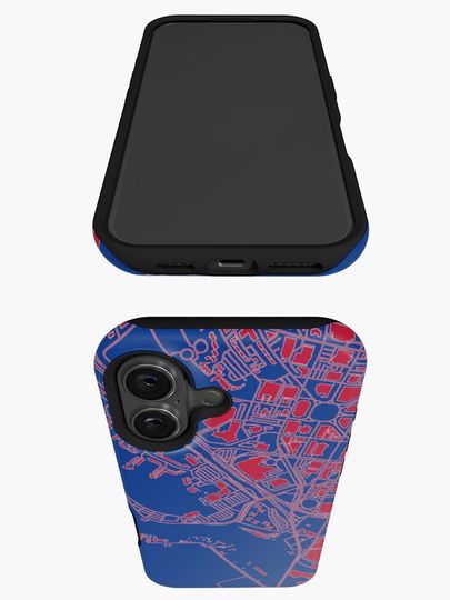 Buffalo City Plan Map Art iPhone Case, Gift For Fan