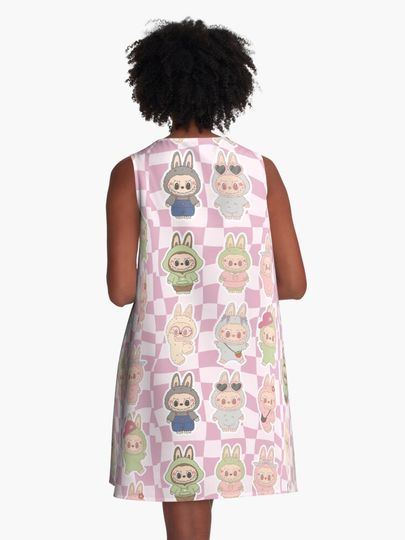 Labubu Party A-Line Dress, Gift for Her