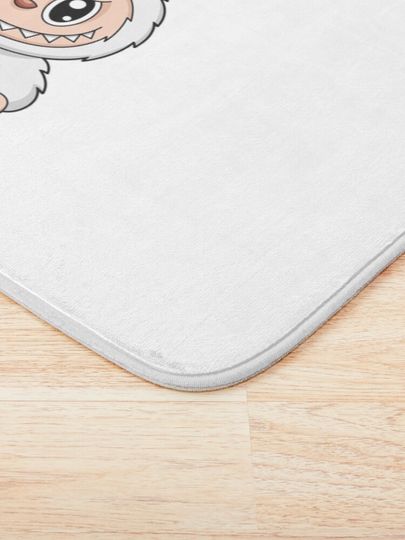 Labubu White Snow Cute Character Bath Mat, For Bathroom, For Kitchen