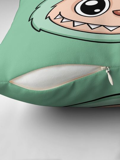 Labubu Green Grape Cute Character Pillow, Cute Labubu Pillows Gift, Gift for Fan