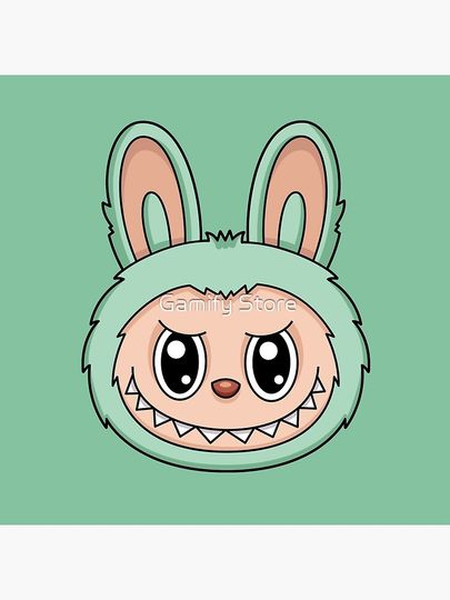 Labubu Green Grape Cute Character Pillow, Cute Labubu Pillows Gift, Gift for Fan