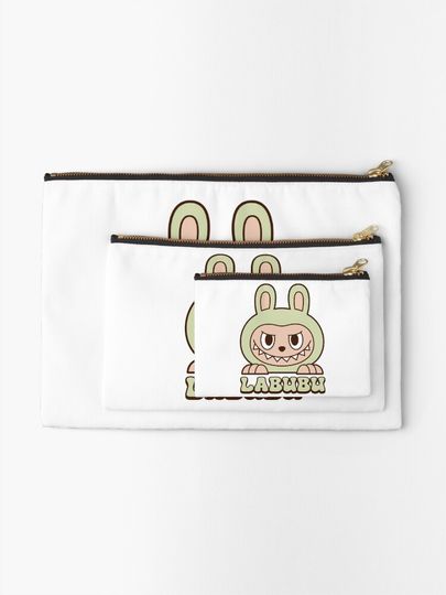 Labubu Green Grape Zipper Pouch, Cute Bags Gift, Gift for Fan